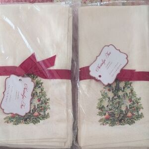 Pottery Barn Cream Holiday Napkins